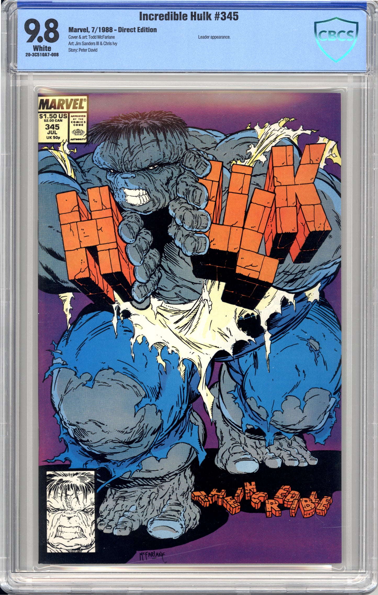 Incredible Hulk #345 (9.8) "CBCS"