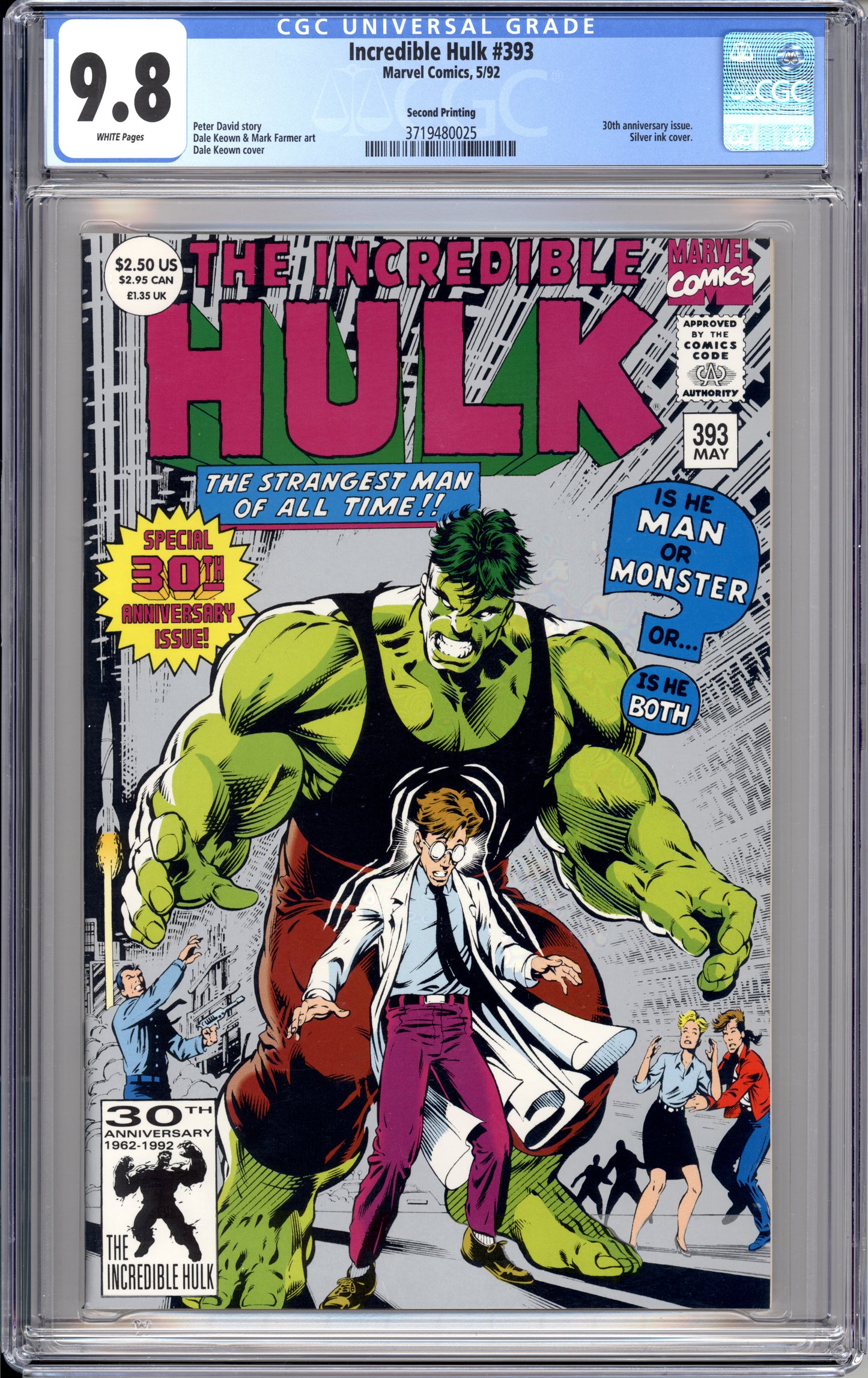 Incredible Hulk #393 (2nd Print) (9.8) "CGC"