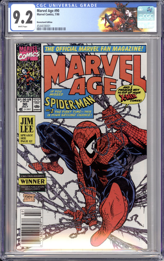 Marvel Age (Newsstand) (9.2) #90 "CGC"