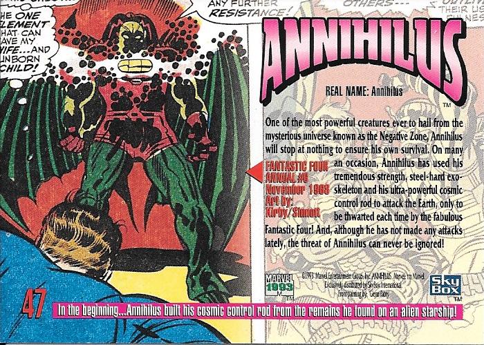 Marvel Masterpiece 1993 Annihilus #47