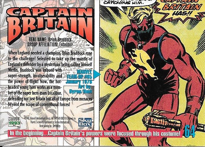 Marvel Masterpiece 1993 Captain Britain #64