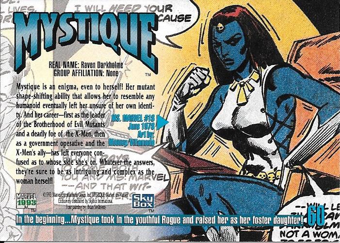 Marvel Masterpiece 1993 Mystique #60