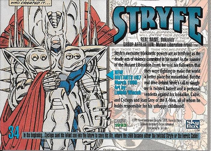 Marvel Masterpiece 1993 Stryfe #34