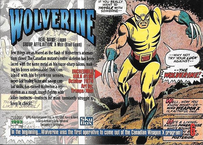 Marvel Masterpiece 1993 Wolverine #6