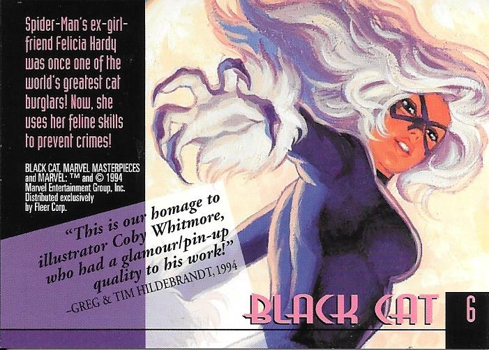 Marvel Masterpiece 1994 Black Cat #6