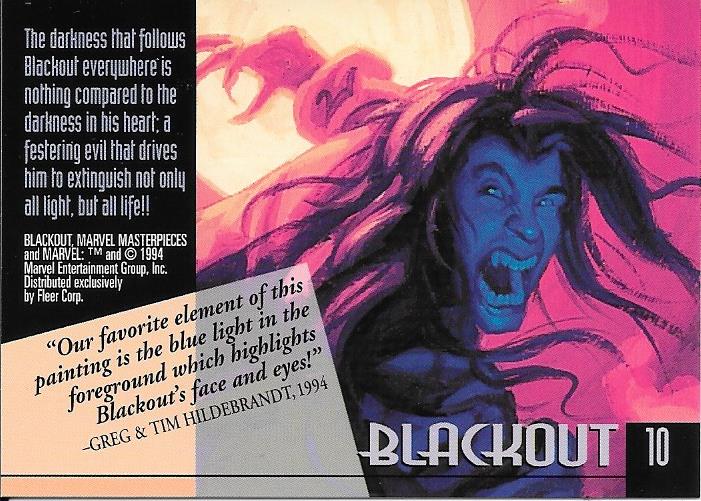 Marvel Masterpiece 1994 Blackout #10