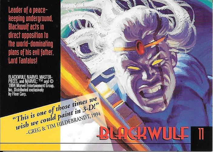 Marvel Masterpiece 1994 Blackwulf #11