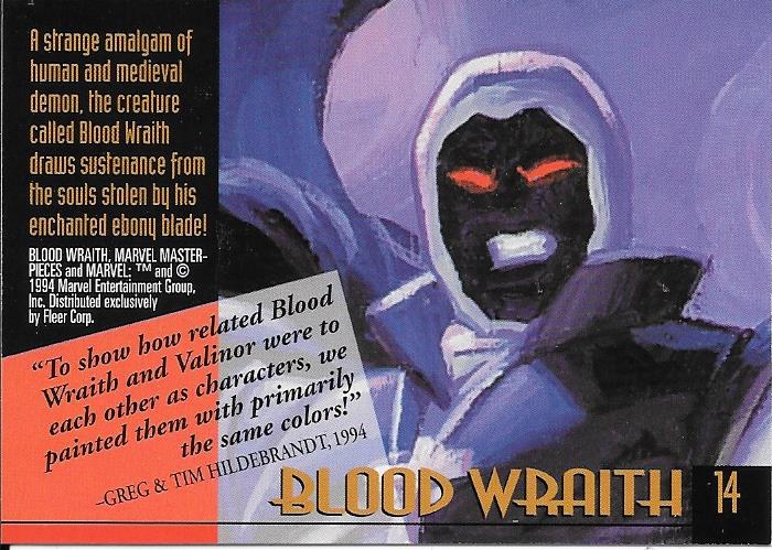 Marvel Masterpiece 1994 Blood Wraith #14