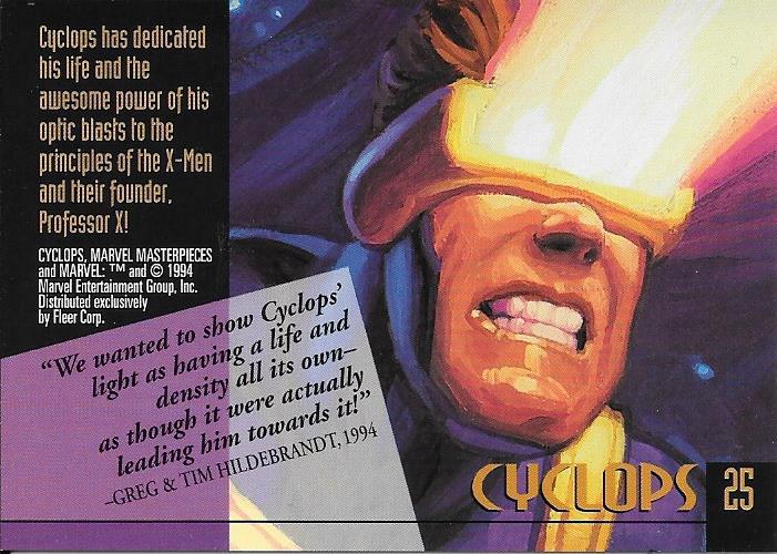 Marvel Masterpiece 1994 Cyclops #25