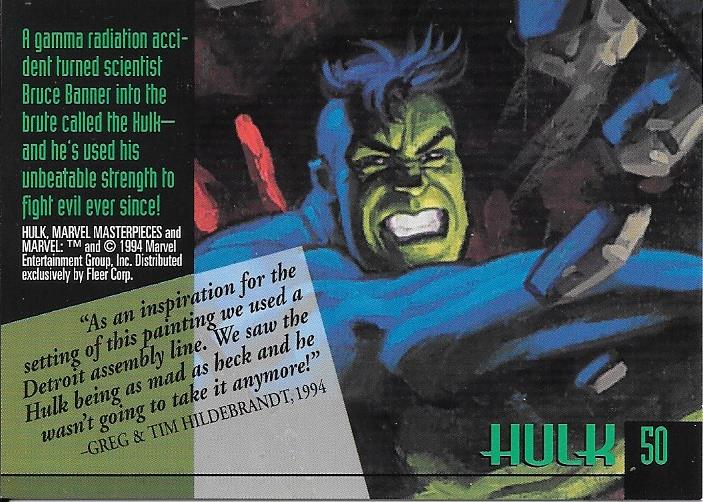 Marvel Masterpiece 1994 Hulk #50