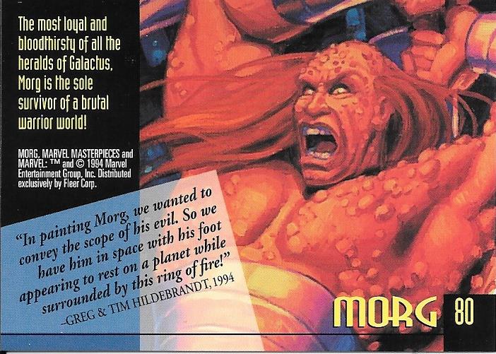 Marvel Masterpiece 1994 Morg #80
