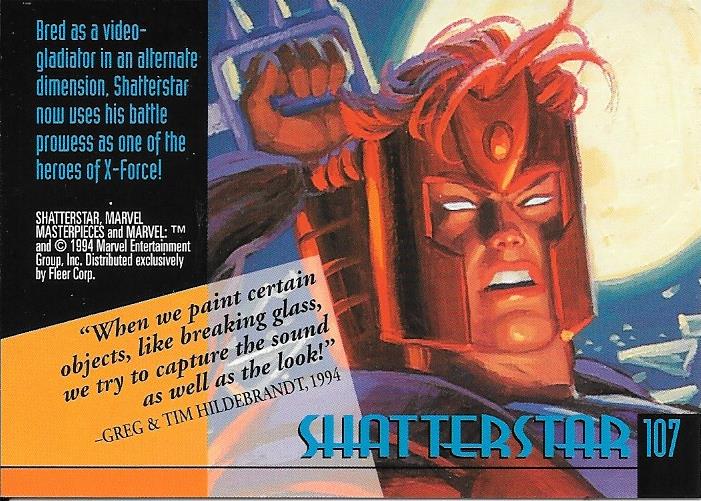 Marvel Masterpiece 1994 Shatterstar #107 F