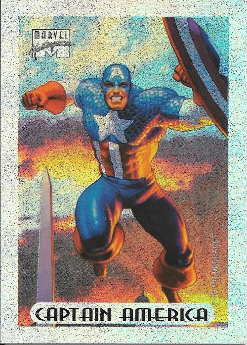 Marvel Masterpiece 1994 Silver Foil Captain America #1