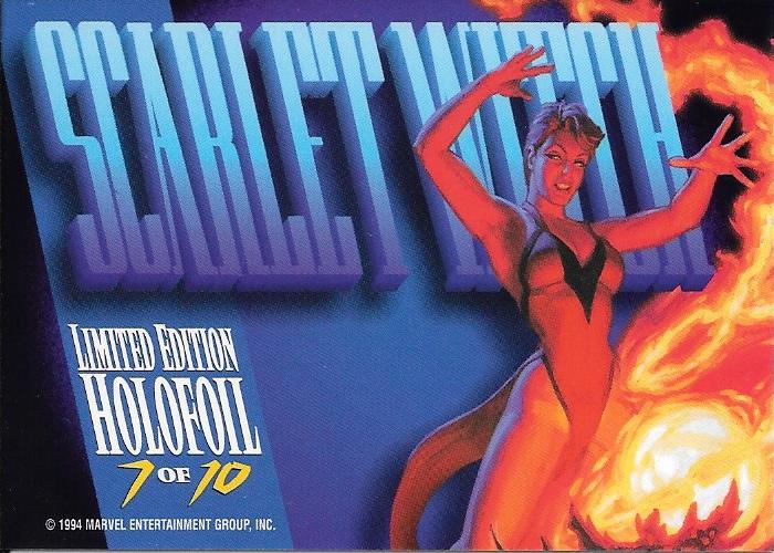 Marvel Masterpiece 1994 Silver Foil Scarlet Witch #7