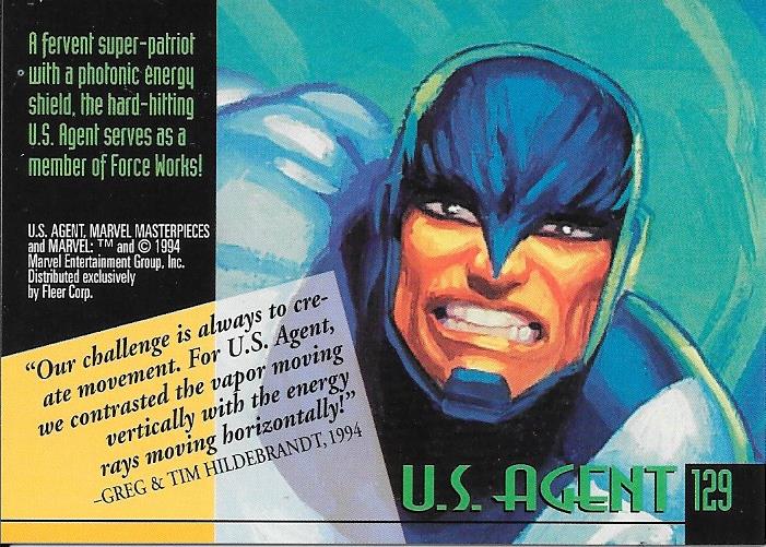 Marvel Masterpiece 1994 US Agent #129