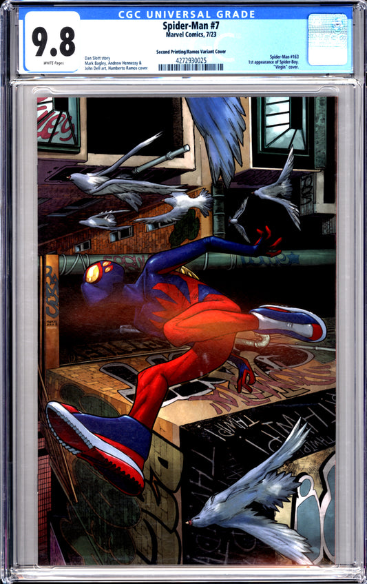 Spider-Man #7 2nd Print (Ramos Virgin) (9.8) "CGC"