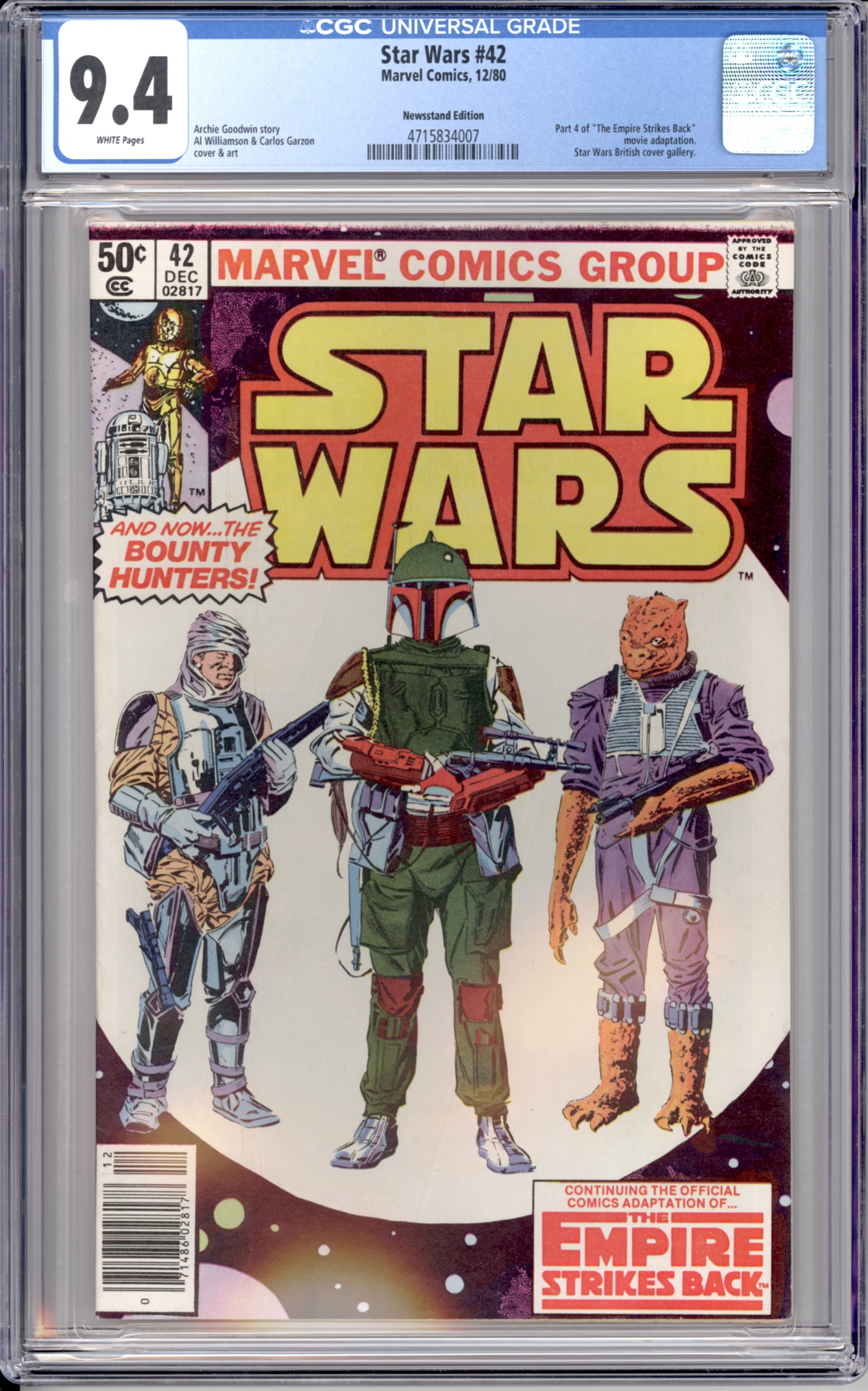 Star Wars #42 (1980) (9.4) "CGC"