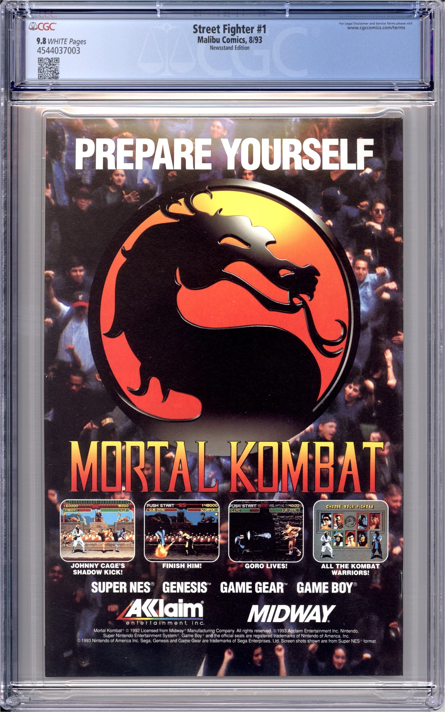 Street Fighter #1 (Newsstand) (9.8) "CGC"