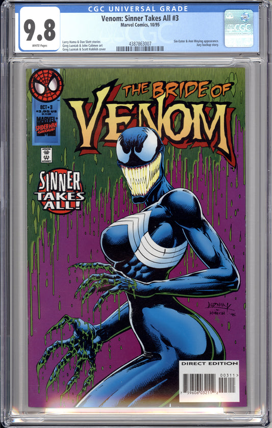 Venom Sinner Takes All #3 (9.8) "CGC"