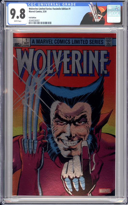 Wolverine Limited Series #1 (Facsimile Foil Edition) (9.8) "CGC"
