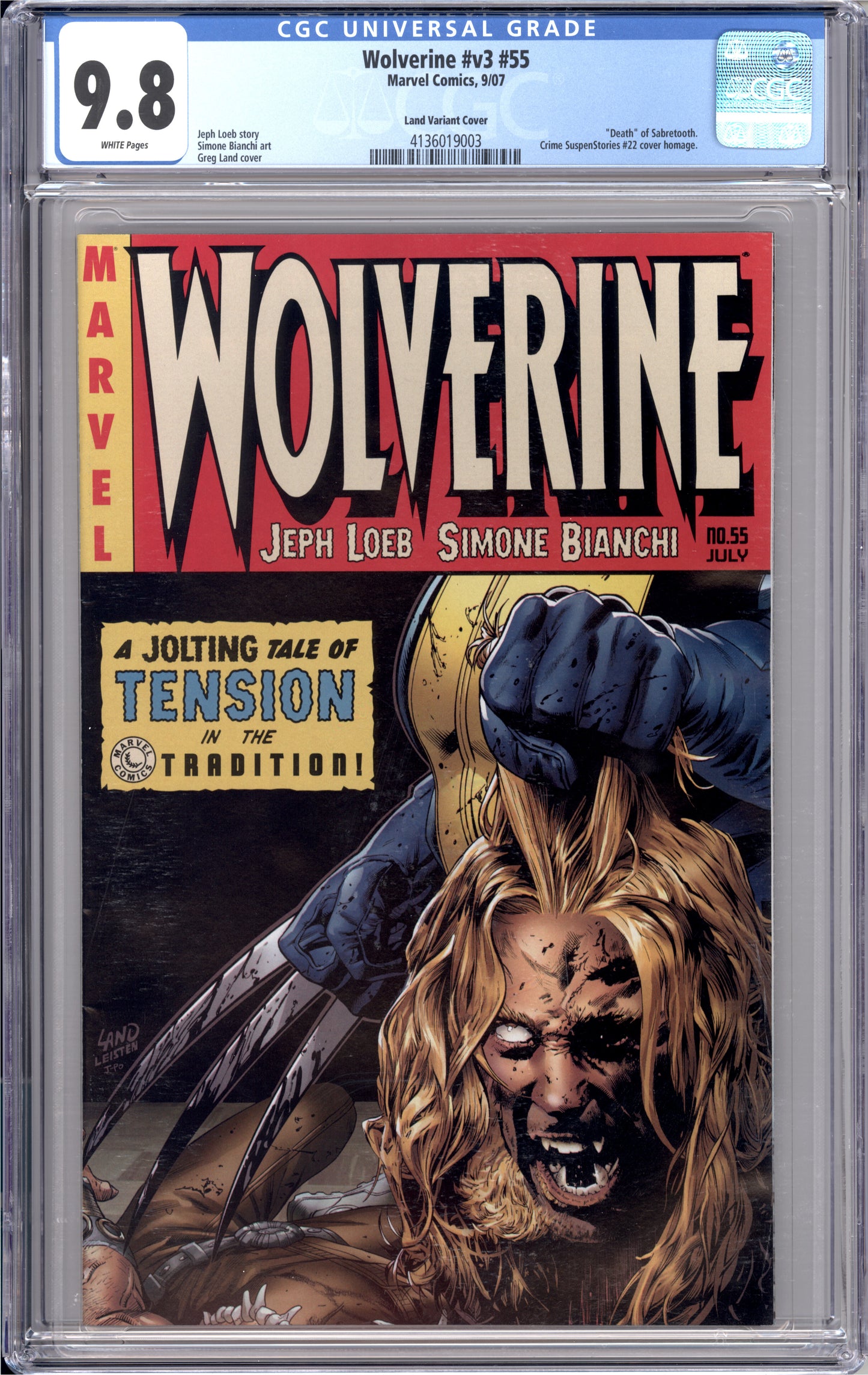 Wolverine V3 #55 (9.8) "CGC"