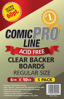 Comic PRO Line 60PT "Clear Boards" (Regular Size)